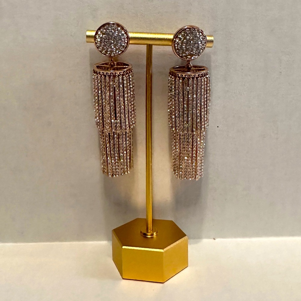 Tuckernuck Crystal Chandelier Earrings - Picture 2 of 5